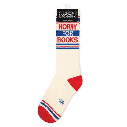 Chaussettes 'Horny For Books'