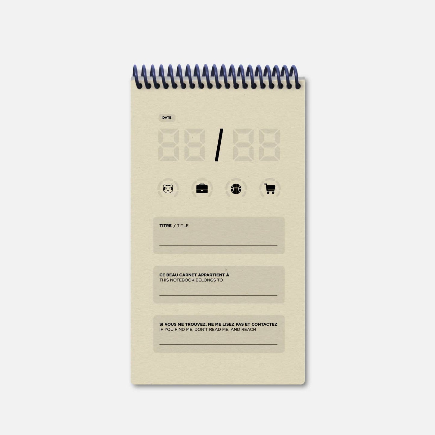 Smartbook, carnet de notes – Motif Nude Zinc