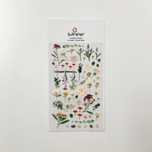 Planche de stickers Suatelier - Flower letter