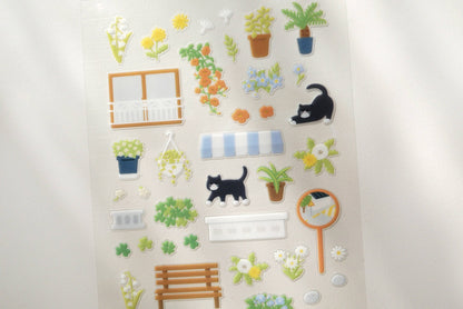 Planche de stickers Suatelier - A Green Alley (Une ruelle verdoyante)