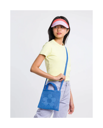 Mini Sac en Raphia recyclé - Bleu - Nova Kutimo