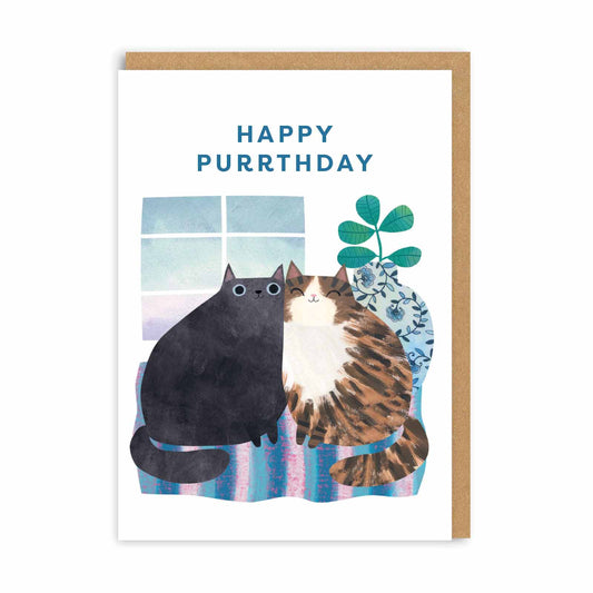 Carte anniversaire "Happy Purrthday"