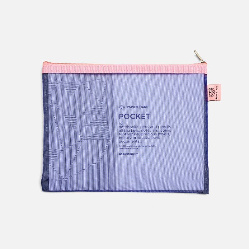 Pochette Moyenne en mesh - Indigo