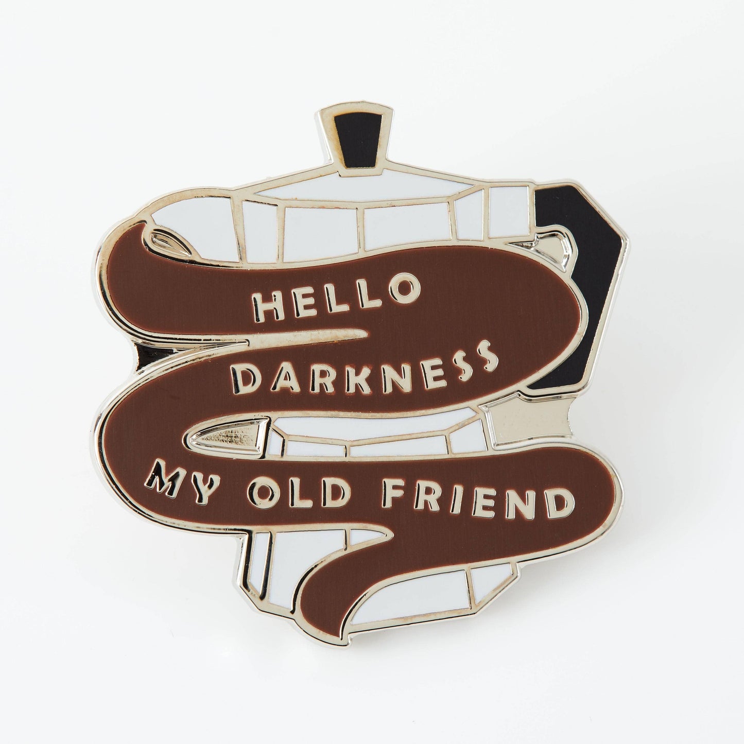 Pins émaillé "Hello Darkness my old friend"