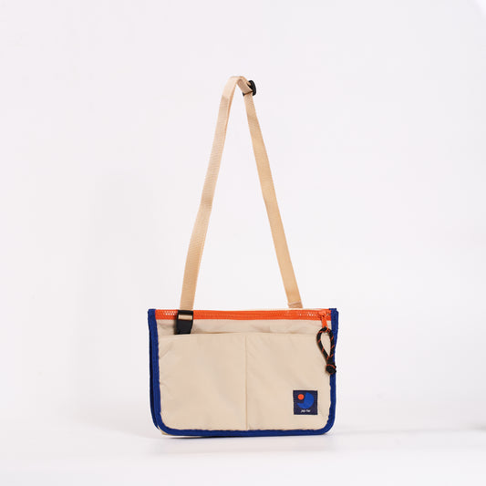 Sac bandoulière Candy - Crème/Bleu