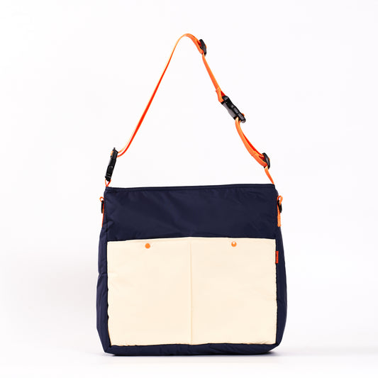 Sac bandoulière Lively - Marine/orange