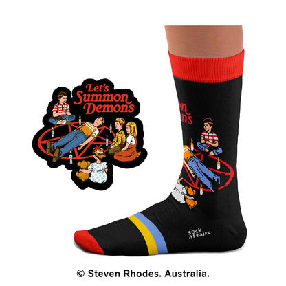 Chaussettes Steven Rhodes "Let's Summon Demons" – Collaboration Officielle