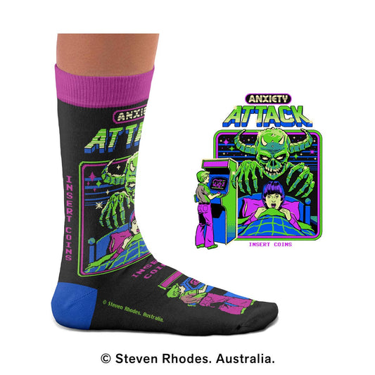 Chaussettes Steven Rhodes "Anxiety Attack" – Collaboration Officielle