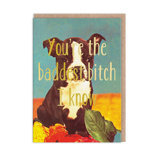 Carte de vœux "Bad Bitch"