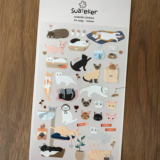 Planche de stickers Suatelier - Meow