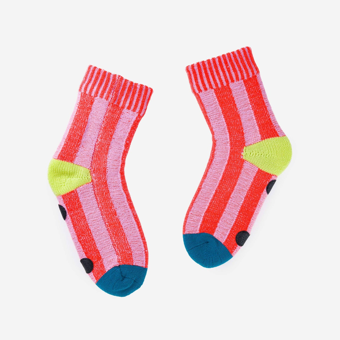 Chaussettes de Maison - Rouge et Rose