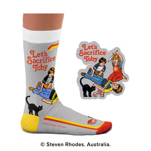 Chaussettes Steven Rhodes "Let's Sacrifice Toby" – Collaboration Officielle