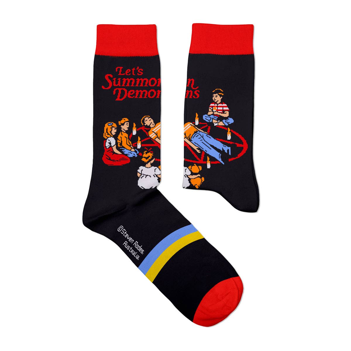 Chaussettes Steven Rhodes "Let's Summon Demons" – Collaboration Officielle