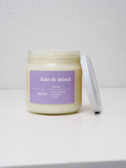 Bain de minuit, bougie "détente"