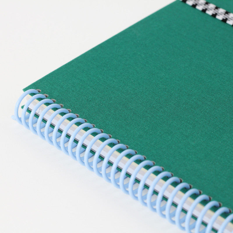 Carnet spirale A5 toilé - Papier recyclé | Vert