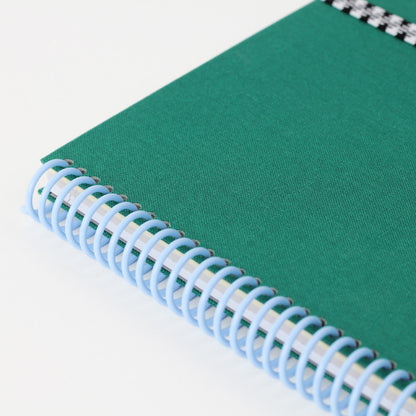 Carnet spirale A5 toilé - Papier recyclé | Vert