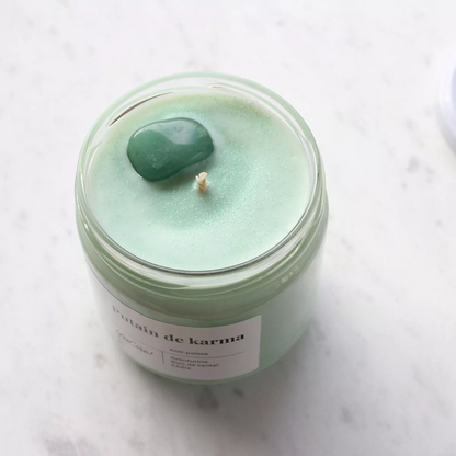 Putain de karma - Bougie + aventurine "Anti-poisse"